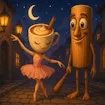 Ballerina Cappuccina loves Tung Tung Sahur